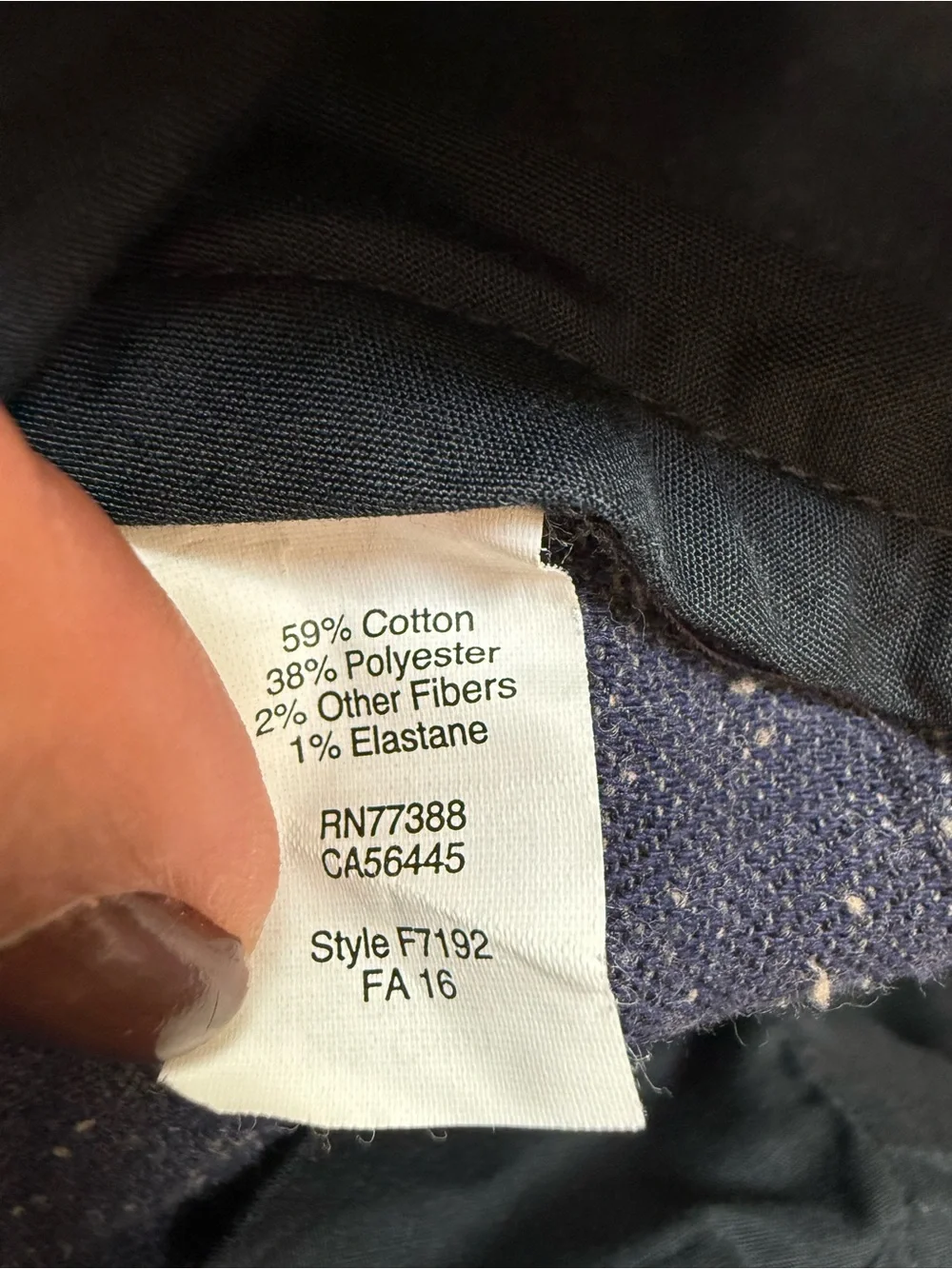 J.CREW The Driggs Blue Textured Trousers Size 32 X 32